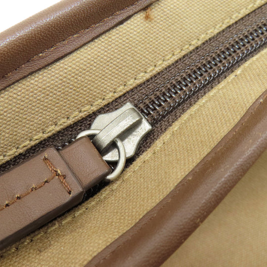 COACH Shoulder Bag F70820 Canvas, Leather Brown Logo embossed mens Used Authentic