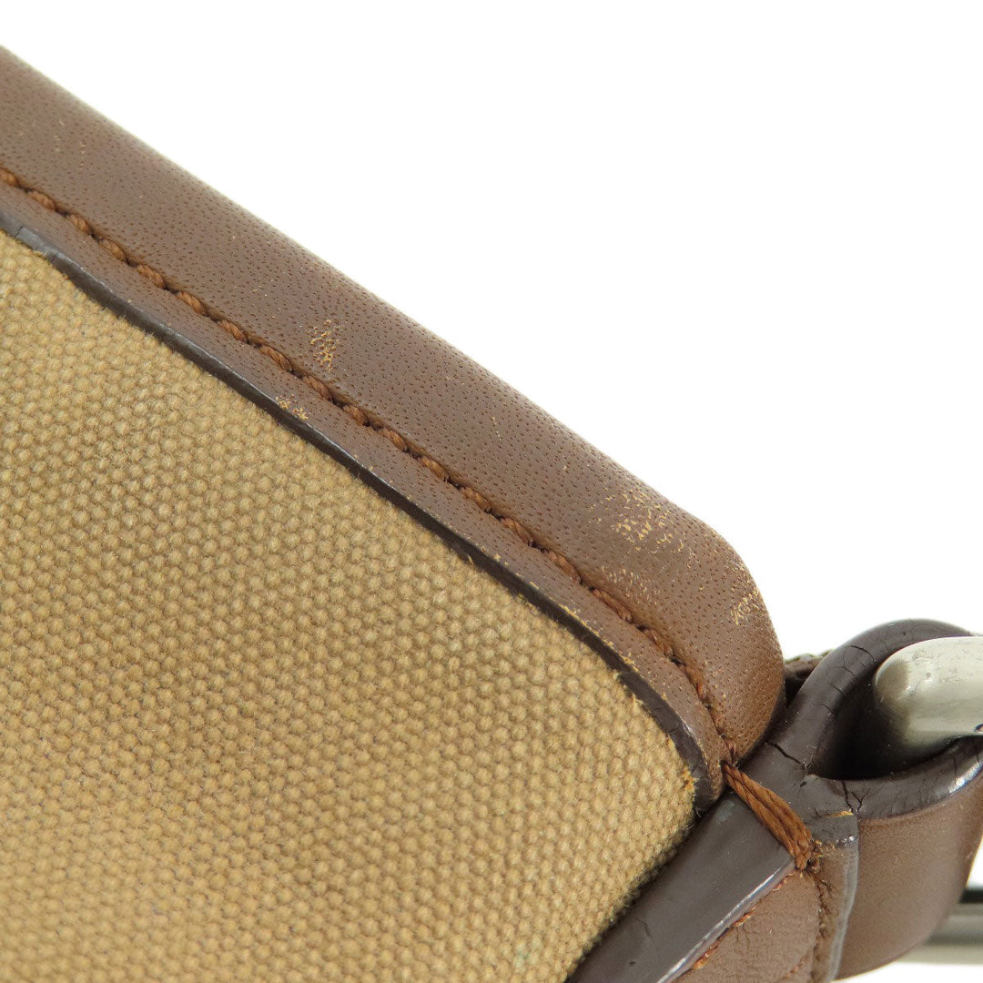 COACH Shoulder Bag F70820 Canvas, Leather Brown Logo embossed mens Used Authentic