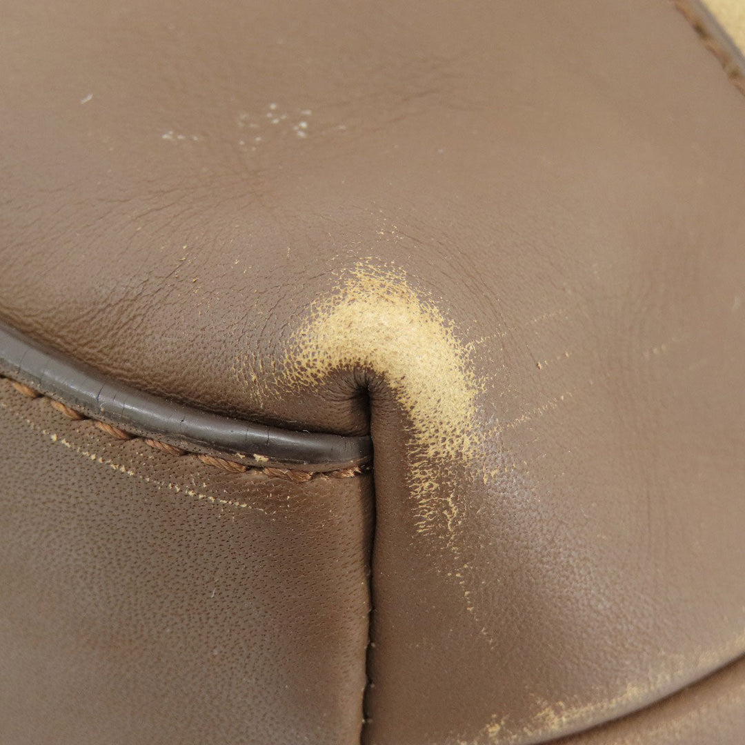 COACH Shoulder Bag F70820 Canvas, Leather Brown Logo embossed mens Used Authentic