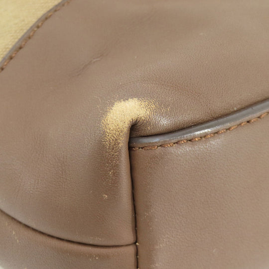 COACH Shoulder Bag F70820 Canvas, Leather Brown Logo embossed mens Used Authentic