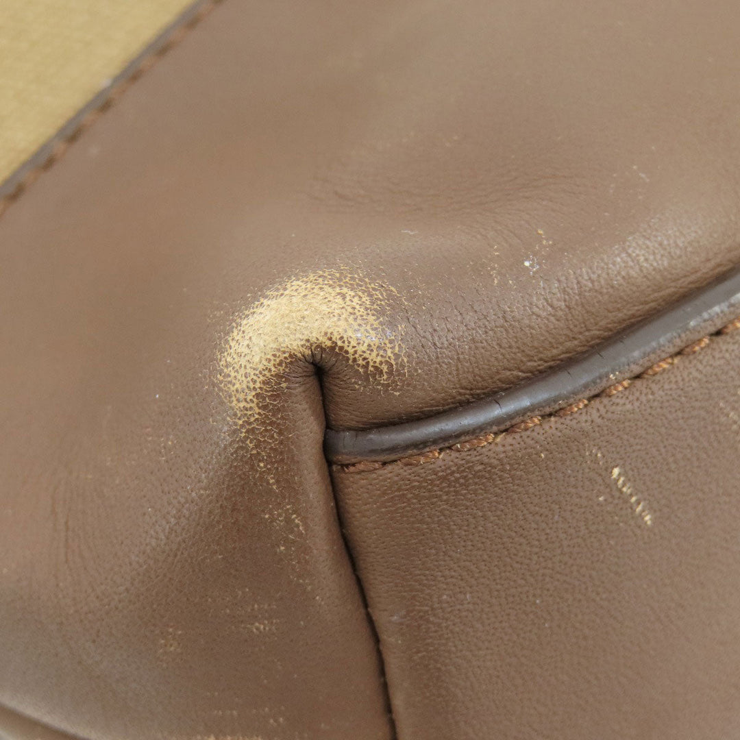 COACH Shoulder Bag F70820 Canvas, Leather Brown Logo embossed mens Used Authentic