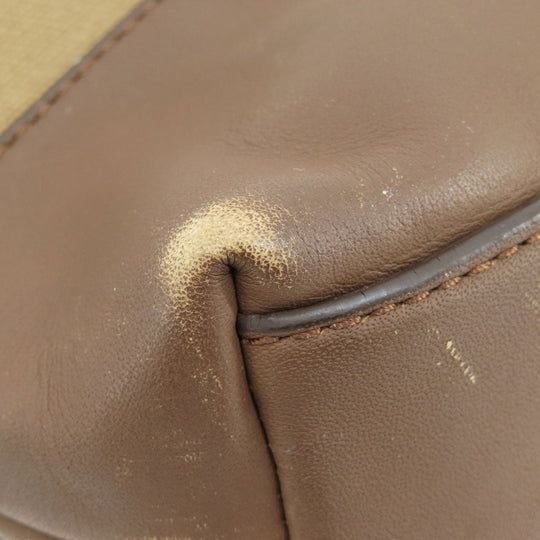 COACH Shoulder Bag F70820 Canvas, Leather Brown Logo embossed mens Used Authentic