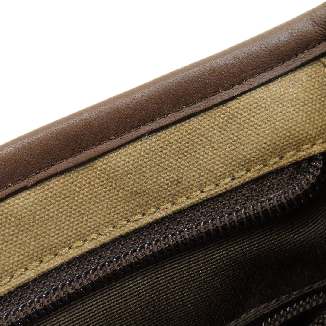 COACH Shoulder Bag F70820 Canvas, Leather Brown Logo embossed mens Used Authentic