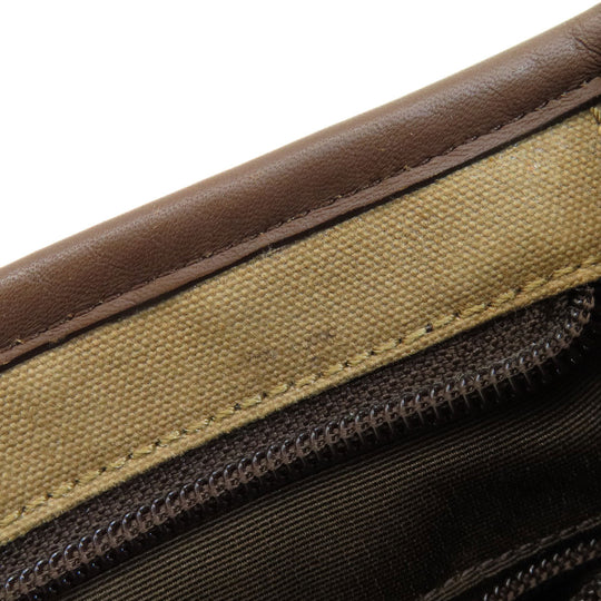 COACH Shoulder Bag F70820 Canvas, Leather Brown Logo embossed mens Used Authentic