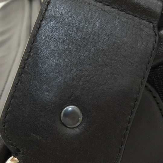 BALLY Shoulder Bag leather black Long shoulder mens(Unisex) Used Authentic