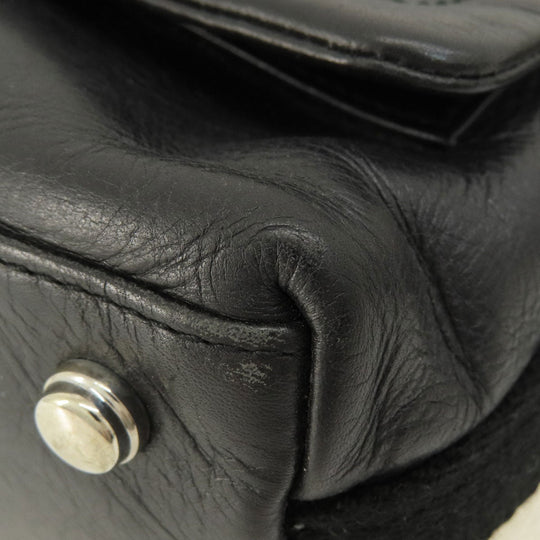 BALLY Shoulder Bag leather black Long shoulder mens(Unisex) Used Authentic