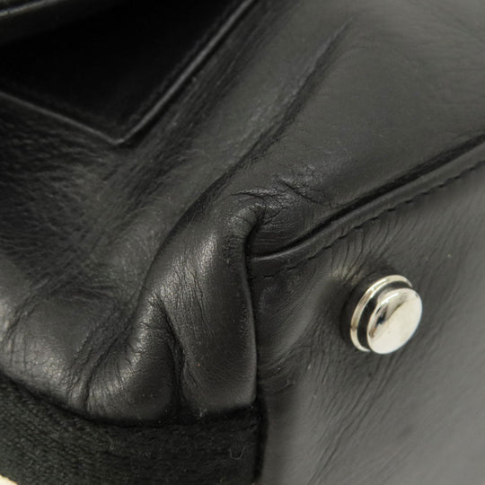 BALLY Shoulder Bag leather black Long shoulder mens(Unisex) Used Authentic