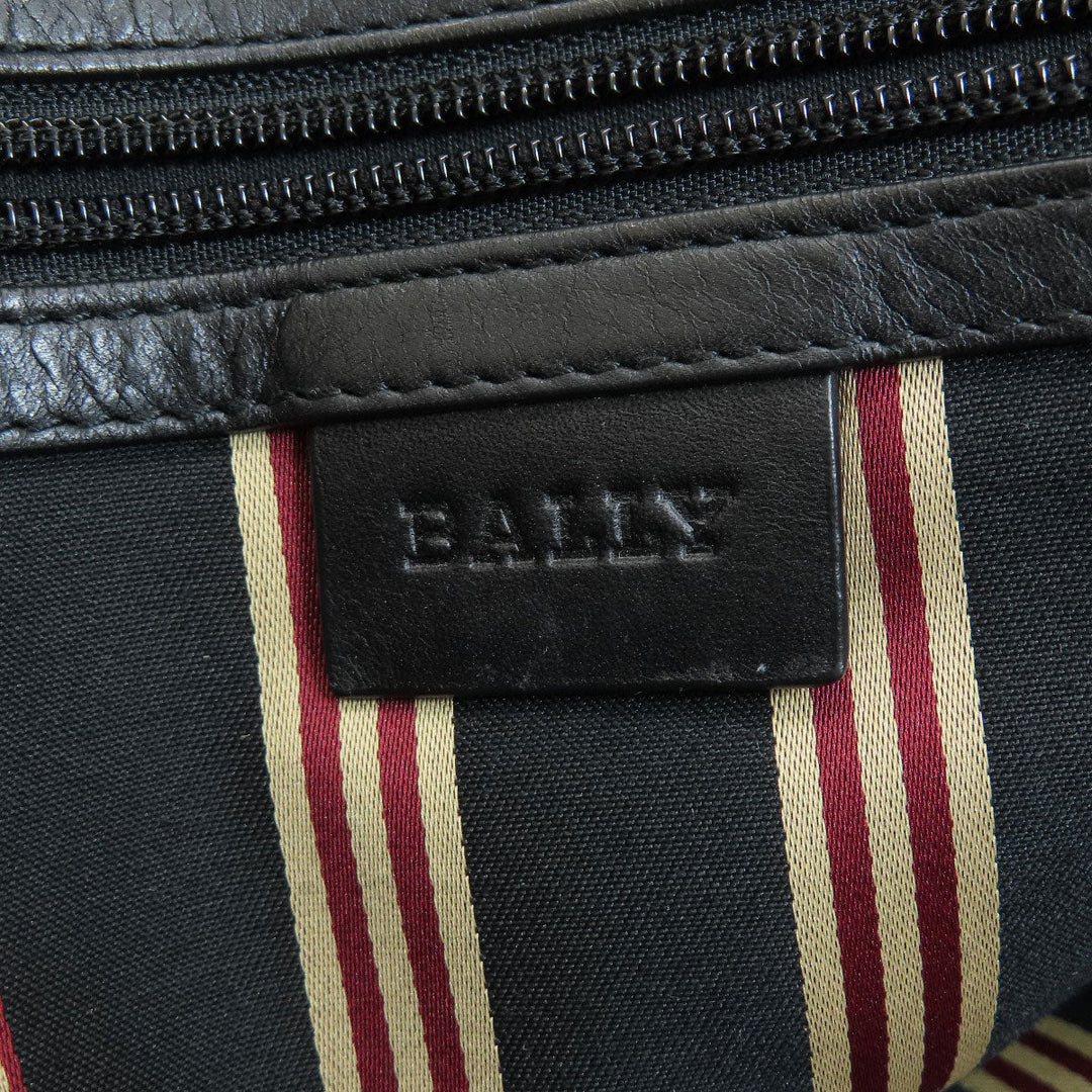 BALLY Shoulder Bag leather black Long shoulder mens(Unisex) Used Authentic