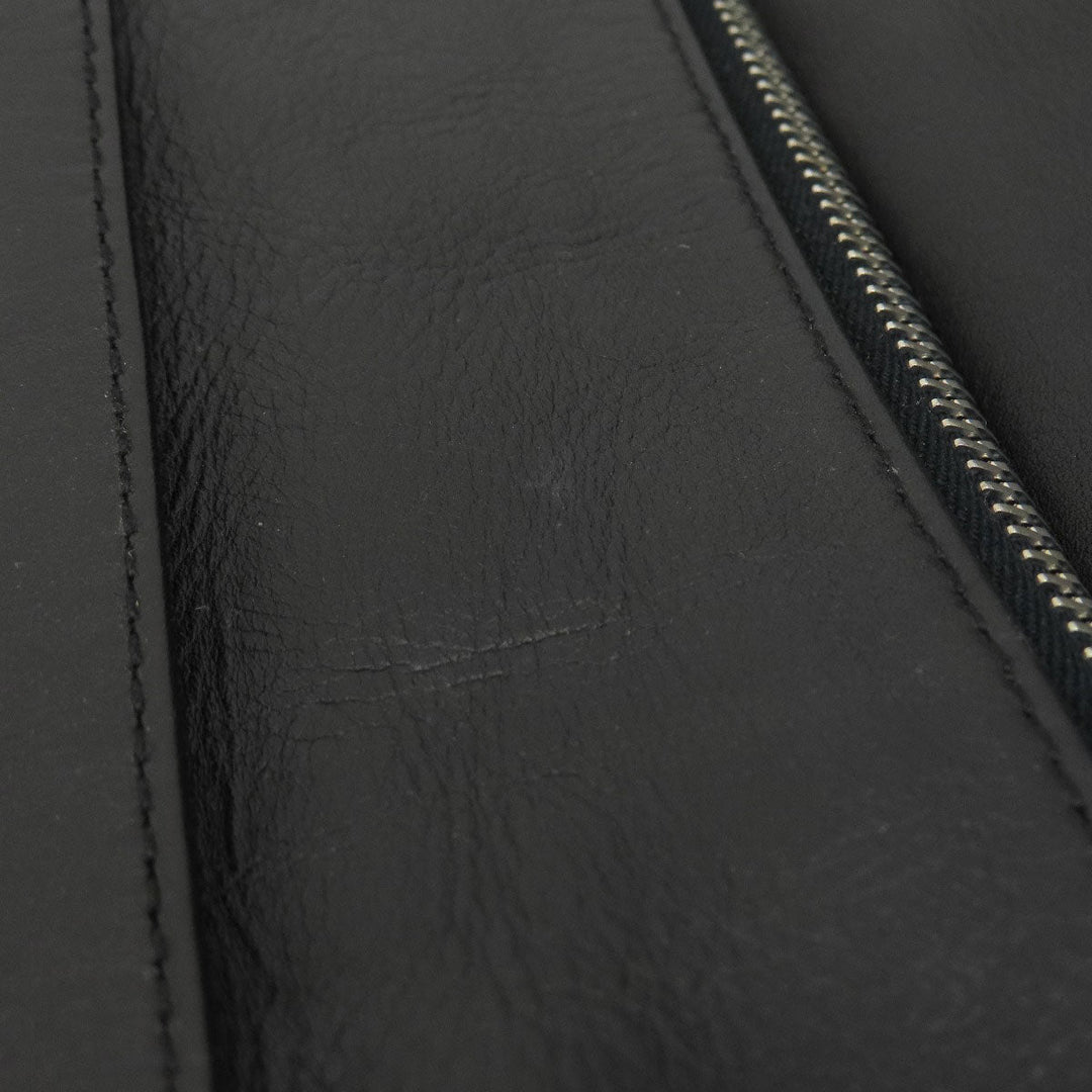 BALLY Shoulder Bag leather black Long shoulder mens(Unisex) Used Authentic