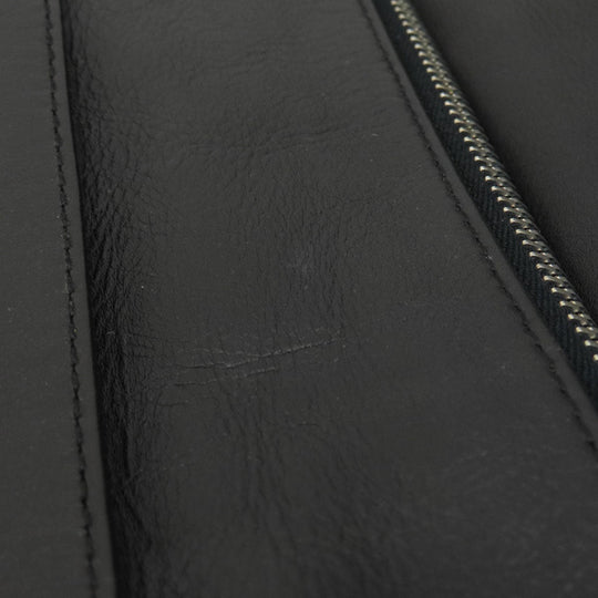 BALLY Shoulder Bag leather black Long shoulder mens(Unisex) Used Authentic