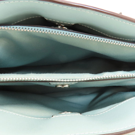 COACH Handbag F29683 PVC, Leather beige Signature 2WAY Women Used Authentic