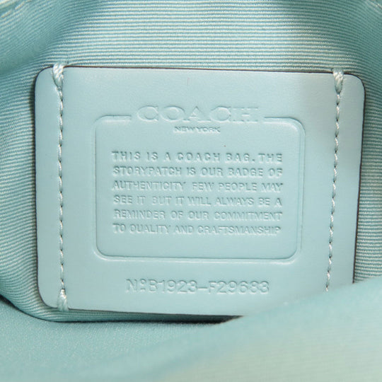 COACH Handbag F29683 PVC, Leather beige Signature 2WAY Women Used Authentic