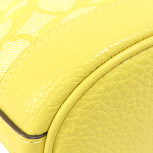COACH Handbag C8322 canvas yellow Mini Dempsey Bucket Signature 2WAY