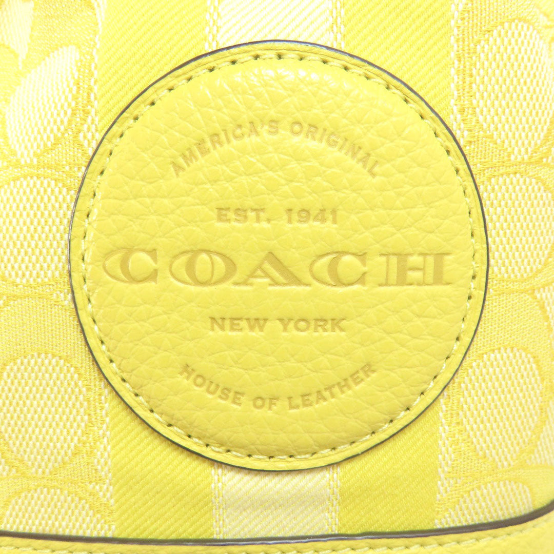 COACH Handbag C8322 canvas yellow Mini Dempsey Bucket Signature 2WAY