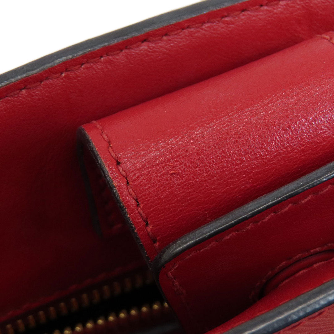PRADA Handbag leather Red Saffiano 2WAY