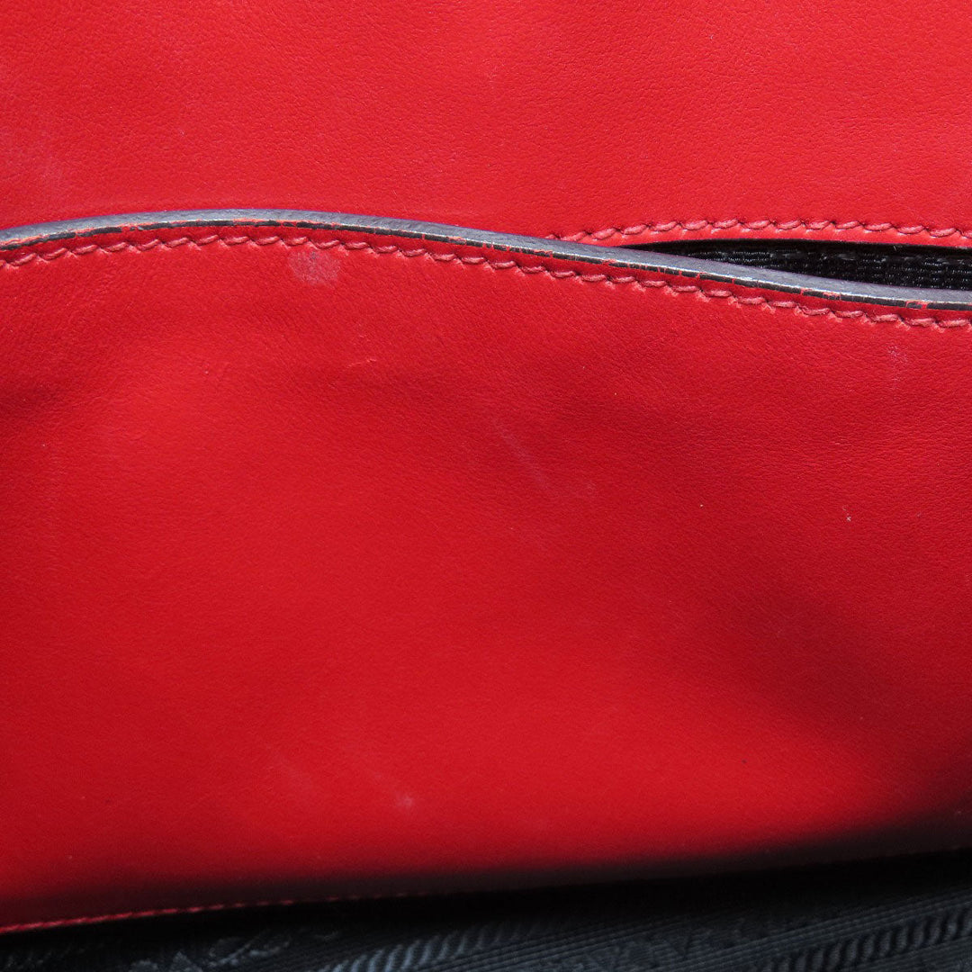 PRADA Handbag leather Red Saffiano 2WAY