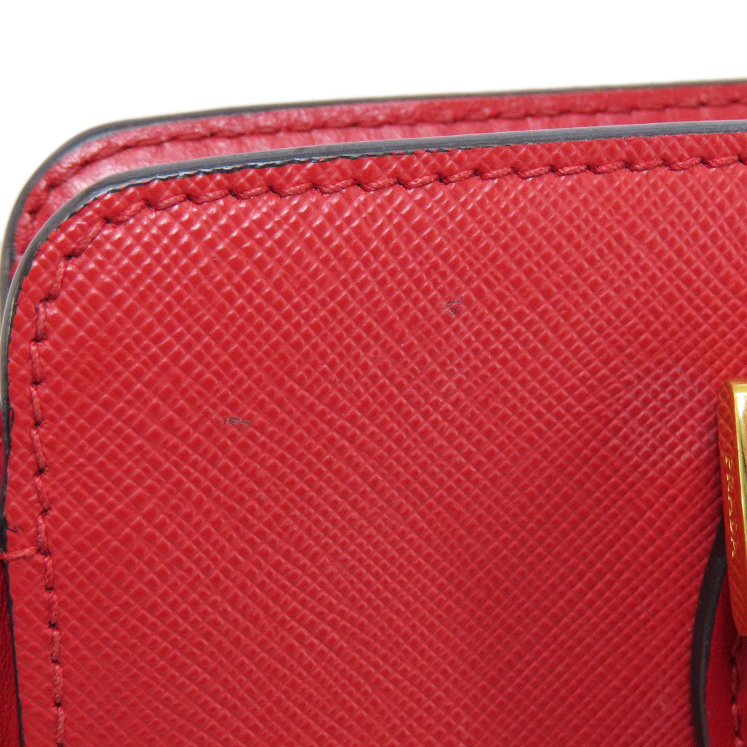 PRADA Handbag leather Red Saffiano 2WAY