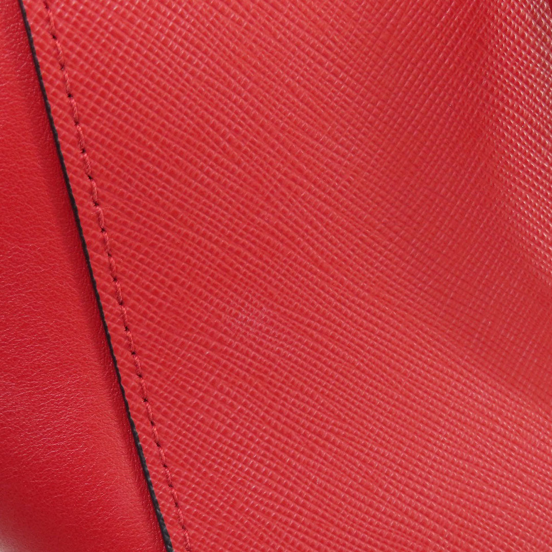 PRADA Handbag leather Red Saffiano 2WAY