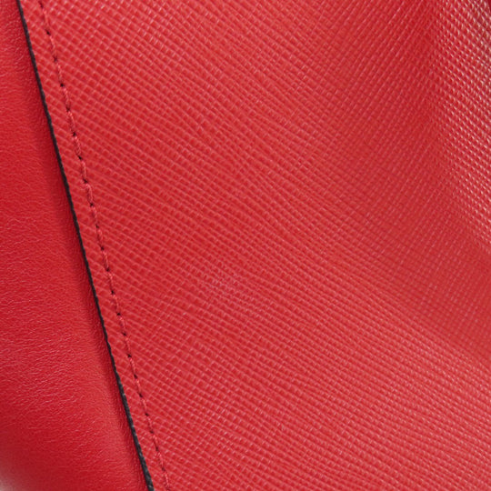 PRADA Handbag leather Red Saffiano 2WAY