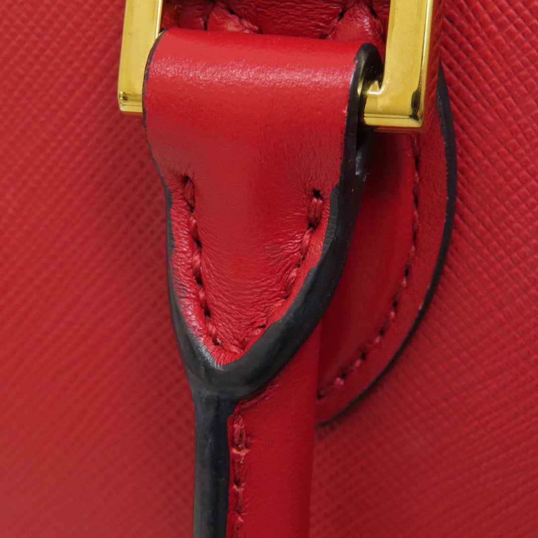 PRADA Handbag leather Red Saffiano 2WAY