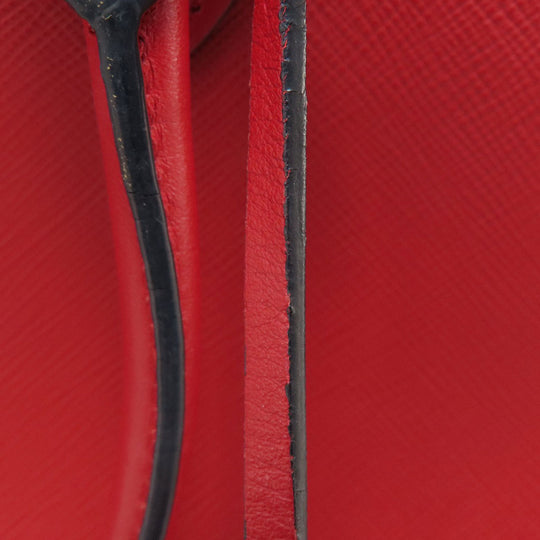 PRADA Handbag leather Red Saffiano 2WAY