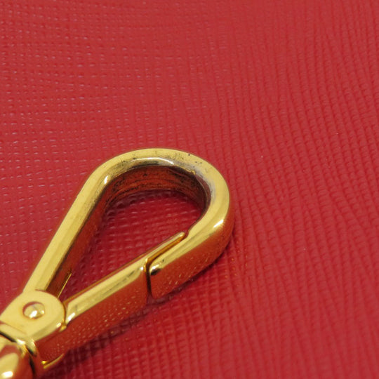 PRADA Handbag leather Red Saffiano 2WAY