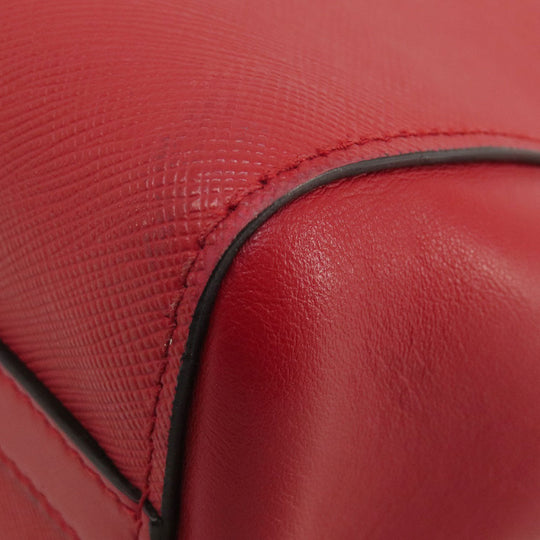 PRADA Handbag leather Red Saffiano 2WAY