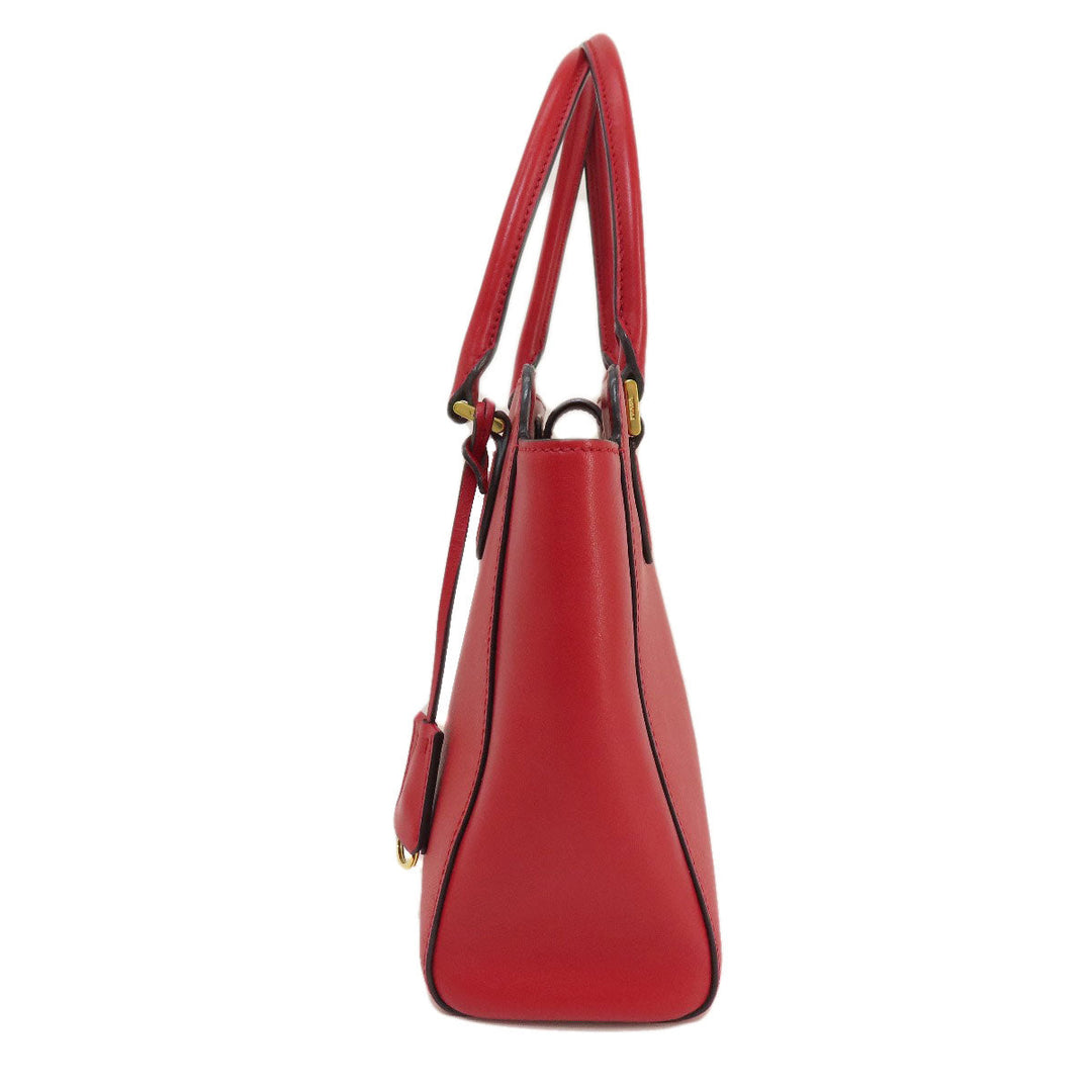 PRADA Handbag leather Red Saffiano 2WAY
