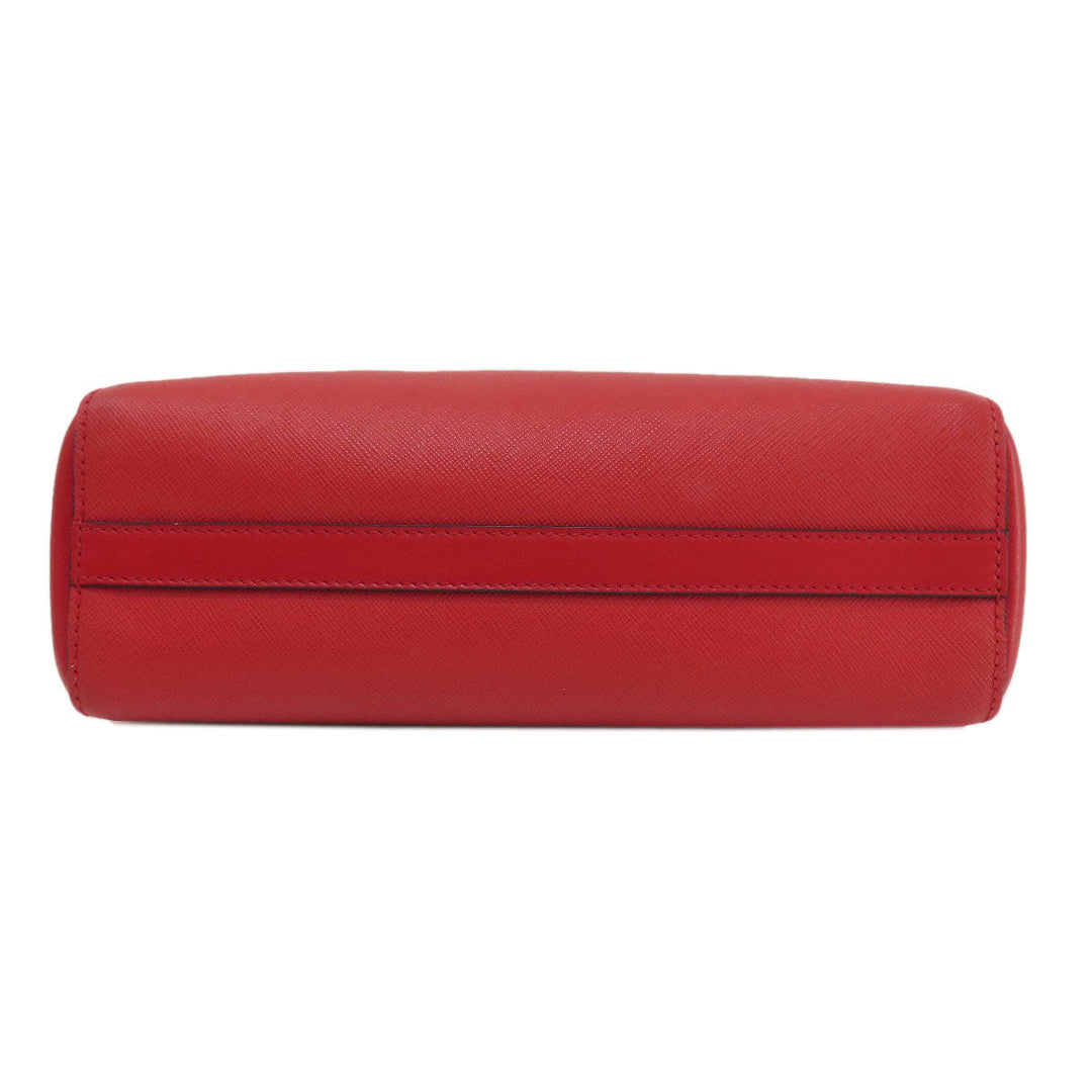 PRADA Handbag leather Red Saffiano 2WAY