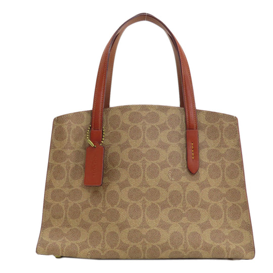 COACH Tote Bag 32749 PVC Brown Signature