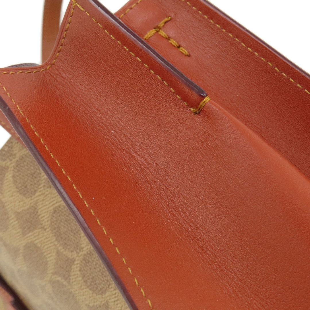 COACH Tote Bag 32749 PVC Brown Signature