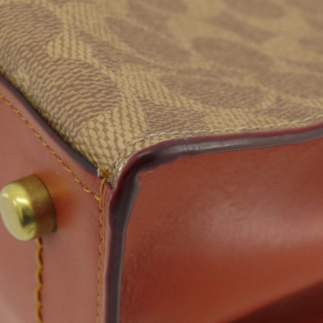 COACH Tote Bag 32749 PVC Brown Signature