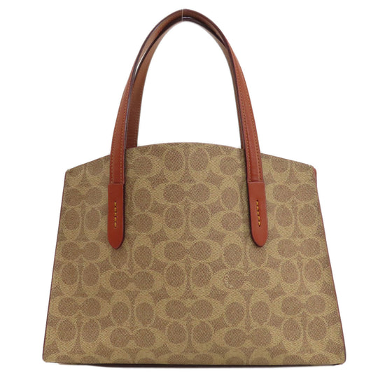 COACH Tote Bag 32749 PVC Brown Signature