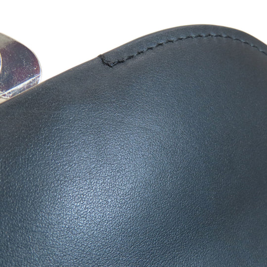 Kate Spade Shoulder Bag leather black Heart motif Women Used Authentic