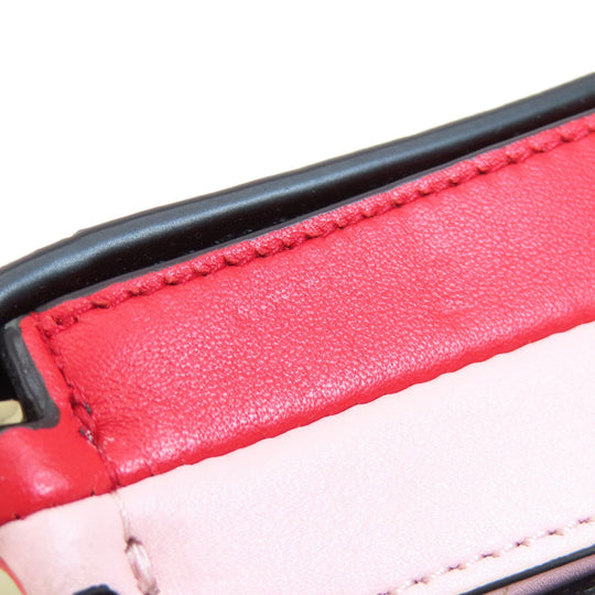 Kate Spade Shoulder Bag leather black Heart motif Women Used Authentic