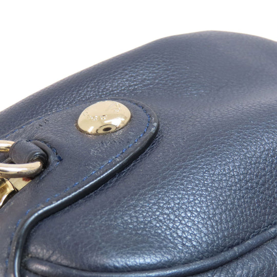 COACH Handbag F36677 leather Navy 2WAY Women Used Authentic