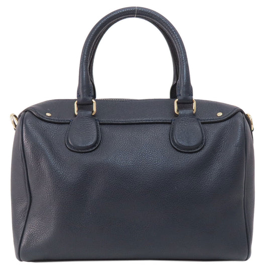 COACH Handbag F36677 leather Navy 2WAY Women Used Authentic