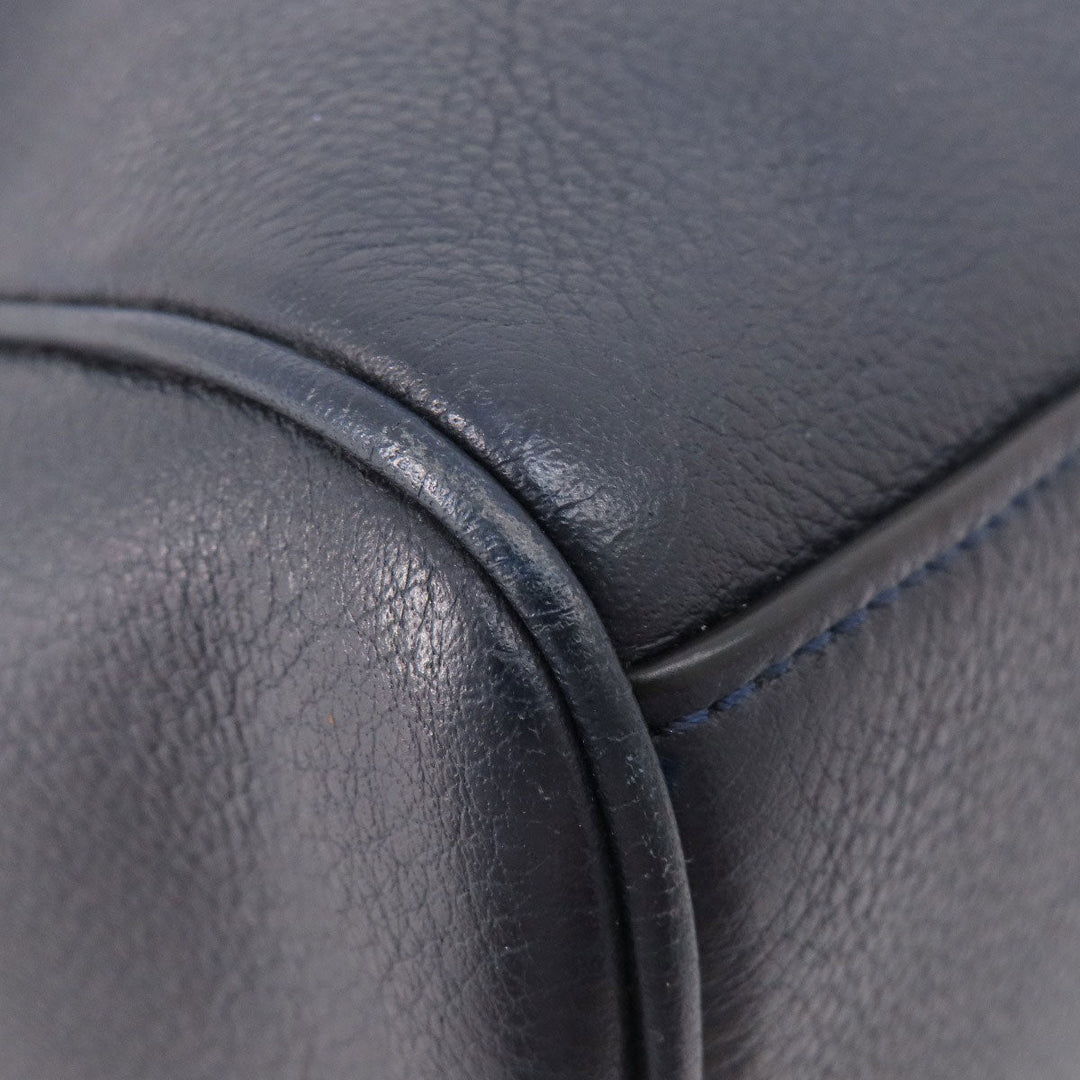 COACH Handbag F36677 leather Navy 2WAY Women Used Authentic