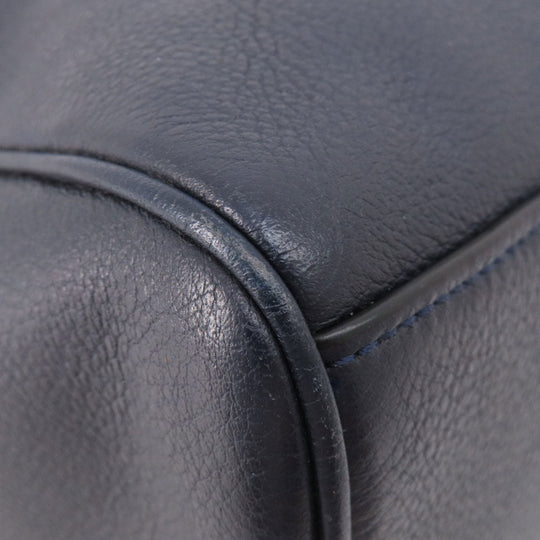 COACH Handbag F36677 leather Navy 2WAY Women Used Authentic