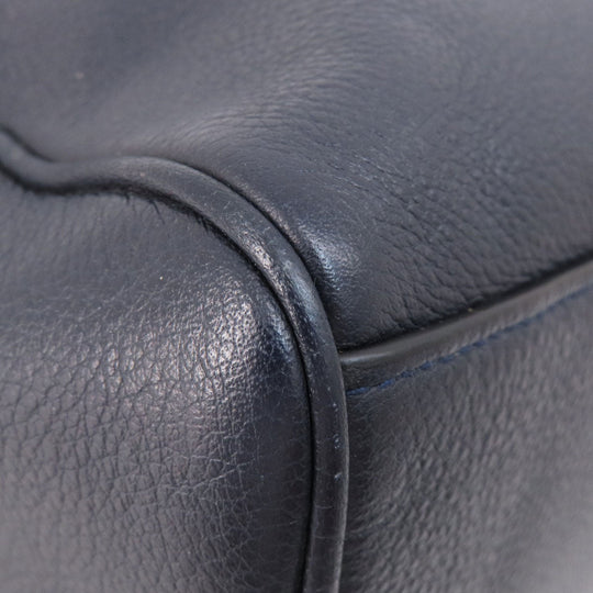 COACH Handbag F36677 leather Navy 2WAY Women Used Authentic