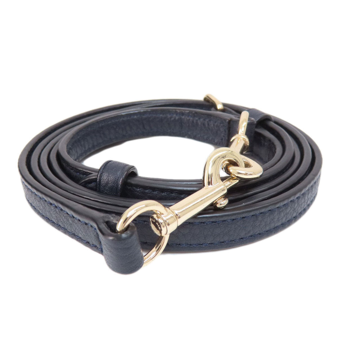 COACH Handbag F36677 leather Navy 2WAY Women Used Authentic