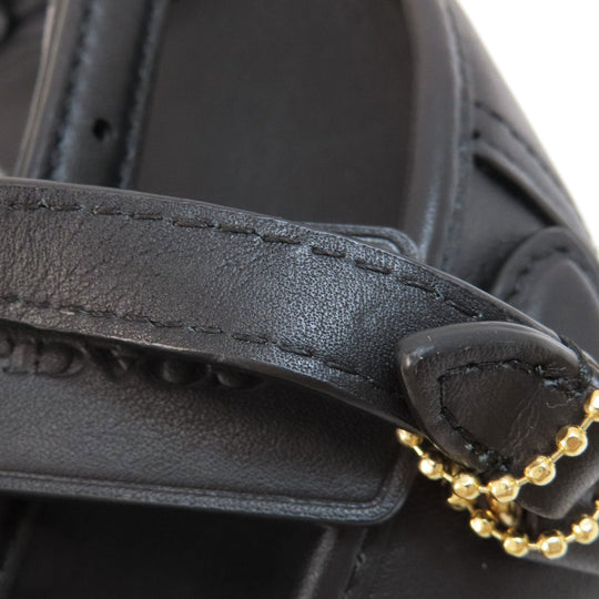 COACH Shoulder Bag F27971 leather black logo Women Used Authentic