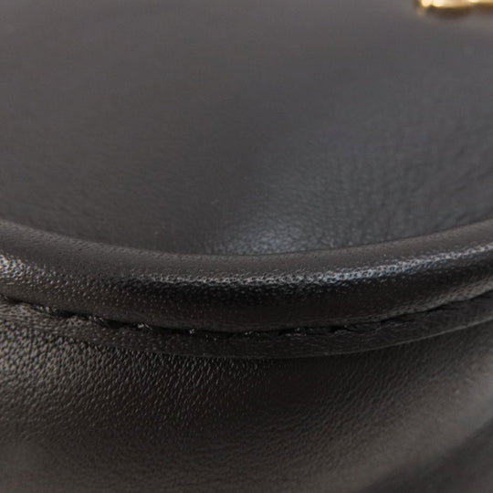 COACH Shoulder Bag F27971 leather black logo Women Used Authentic