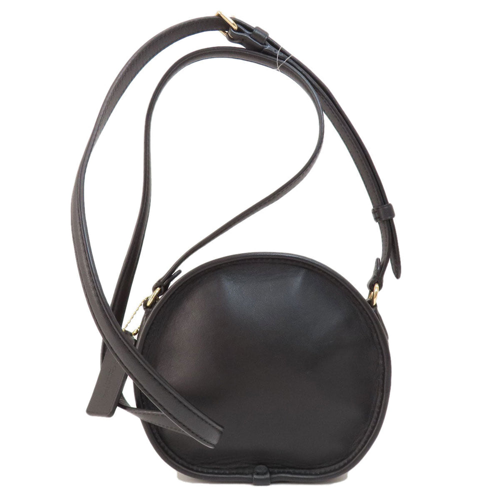 COACH Shoulder Bag F27971 leather black logo Women Used Authentic