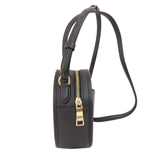 COACH Shoulder Bag F27971 leather black logo Women Used Authentic