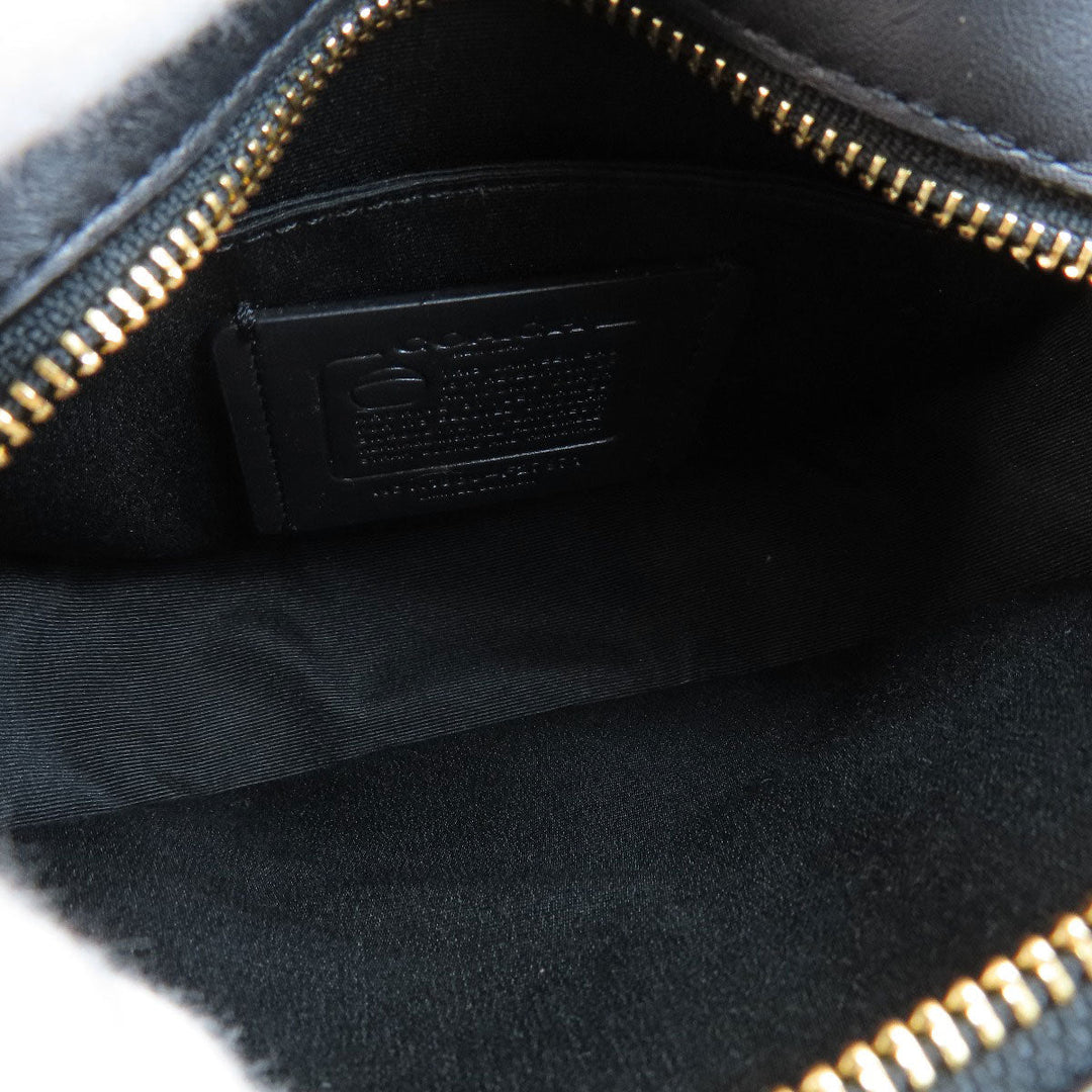 COACH Shoulder Bag F27971 leather black logo Women Used Authentic