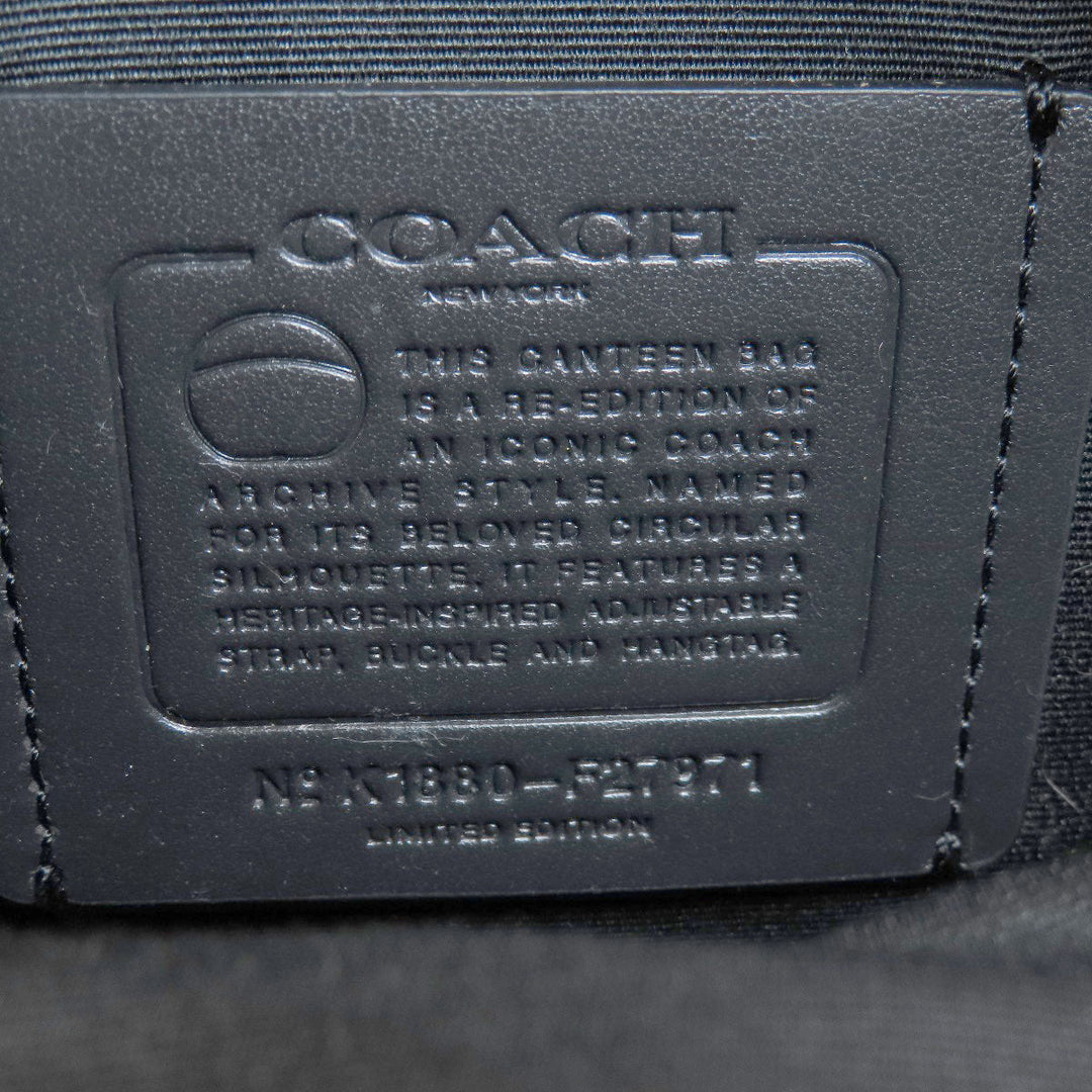 COACH Shoulder Bag F27971 leather black logo Women Used Authentic