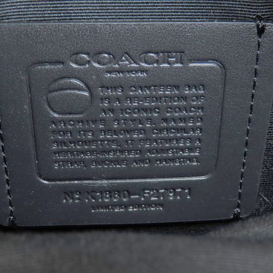 COACH Shoulder Bag F27971 leather black logo Women Used Authentic