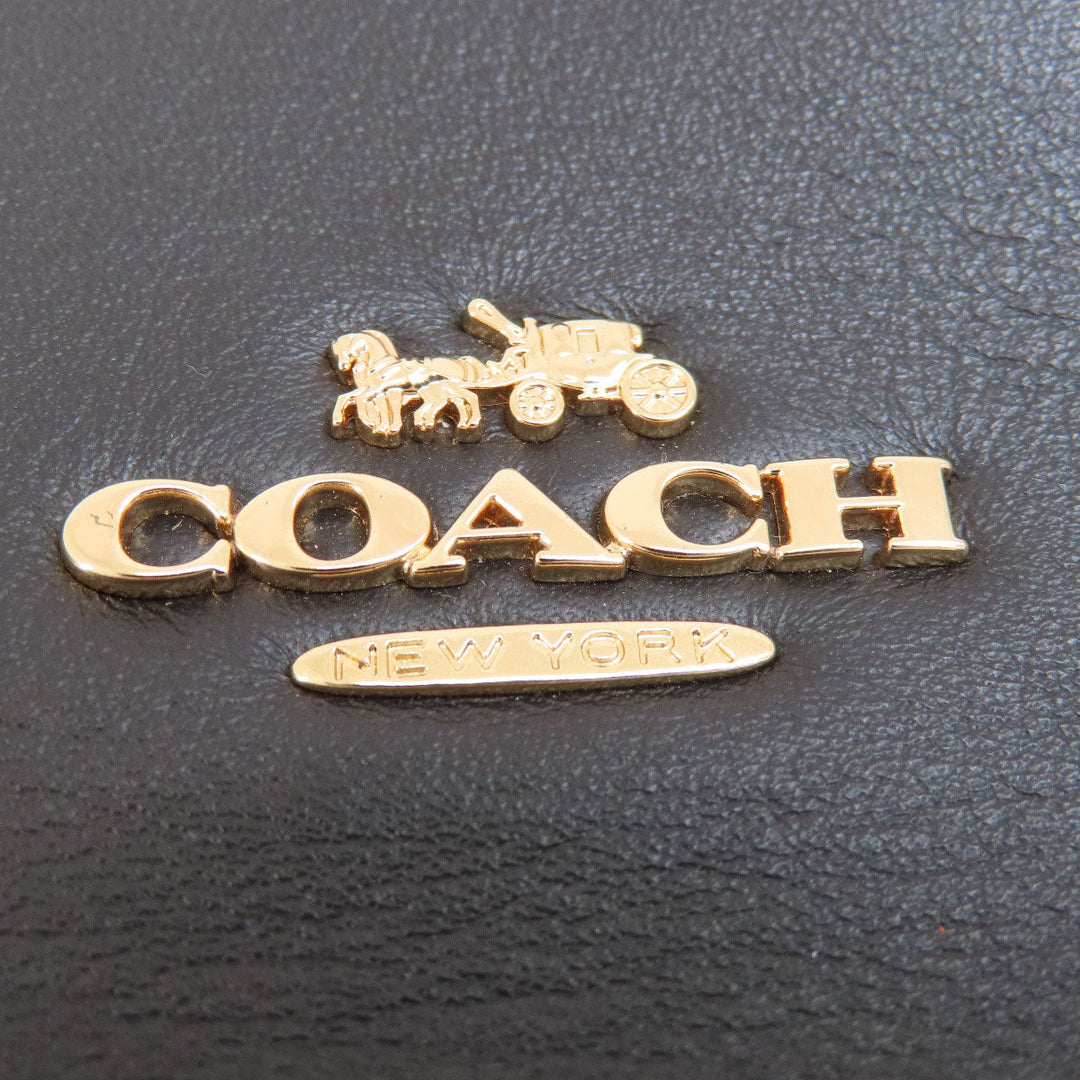 COACH Shoulder Bag F27971 leather black logo Women Used Authentic