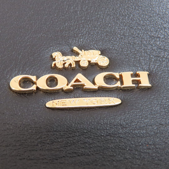 COACH Shoulder Bag F27971 leather black logo Women Used Authentic